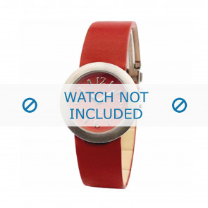 Boccia bracelet de montre 3101-01 (BO3101-01-40RDBR) Cuir Rouge
